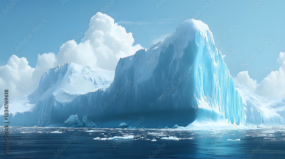 Iceberg - Hidden Danger And Global Warming Concept. Iceberg - Hidden Danger And Global Warming Concept.