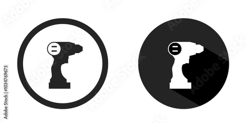 Drill logo. Drill icon vector design black color. Stock vector. photo