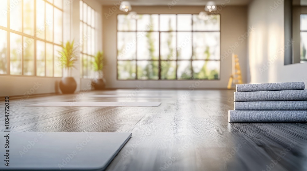 Relaxing Yoga Studio with Natural Light and Serenity Relaxing Yoga Studio with Natural Light and Serenity