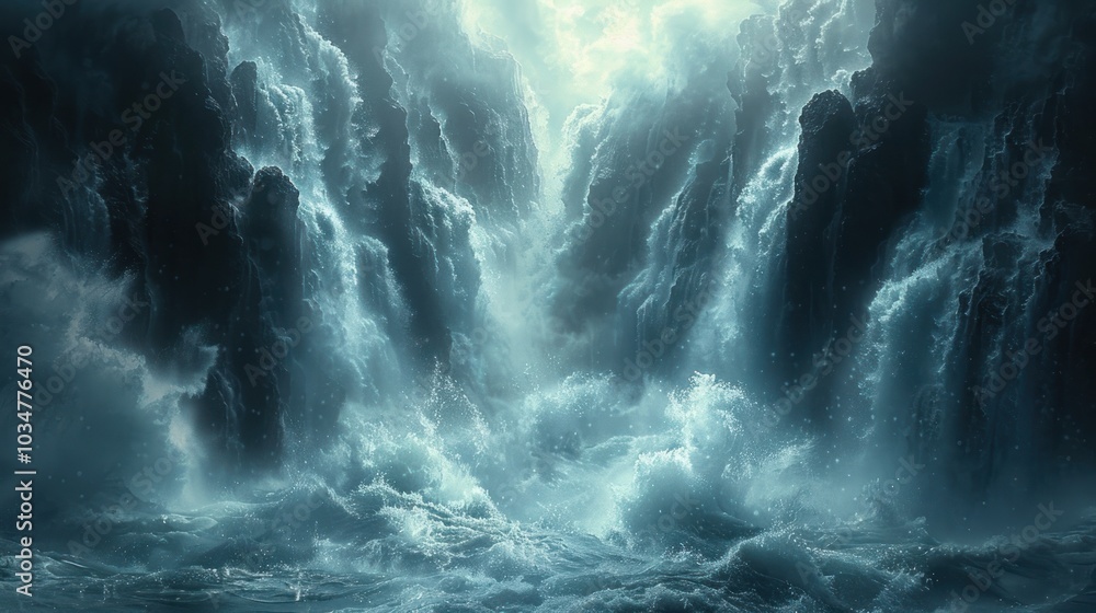 Waterfall and Waves Waterfall and Waves