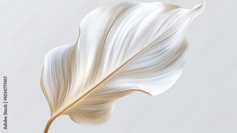 feather on a white feather on a white