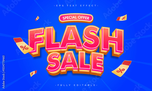 Flash sale text effect template