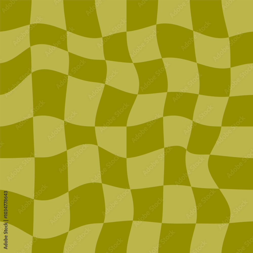 Wavy Green Checkered Seamless Pattern Wavy Green Checkered Seamless Pattern
