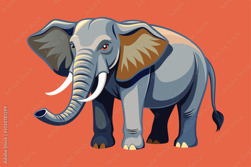 Fototapeta premium elephant cartoon illustration
