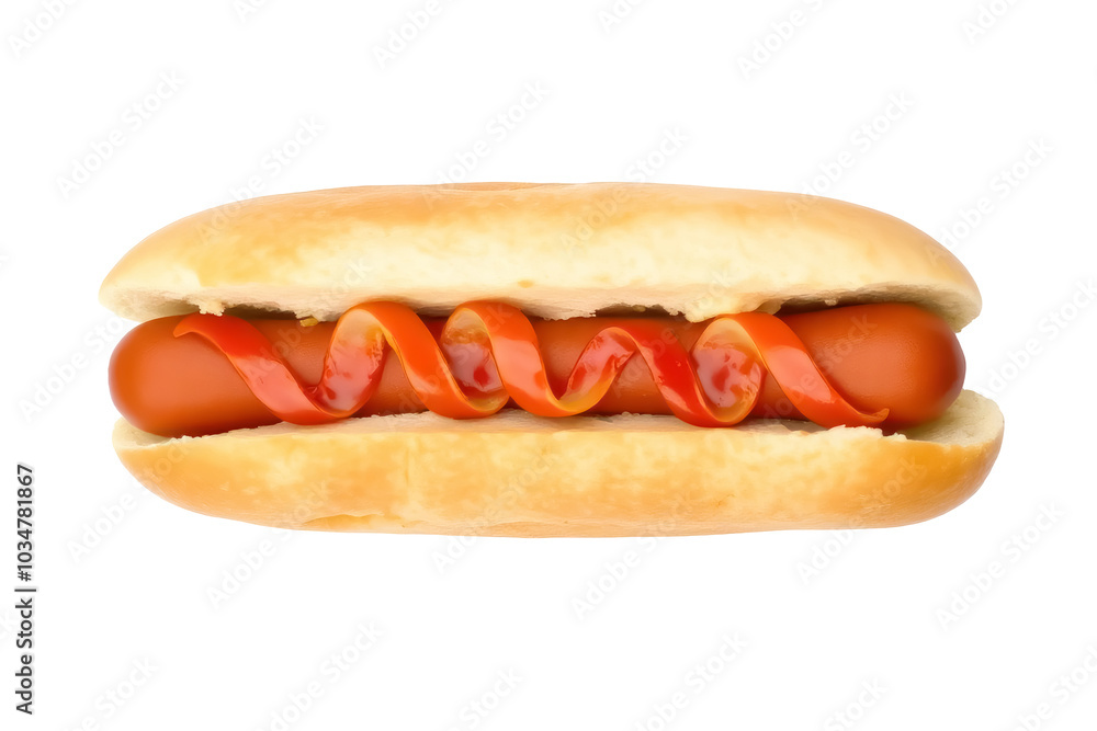 Delicious hotdog image isolated on transparent background Delicious hotdog image isolated on transparent background