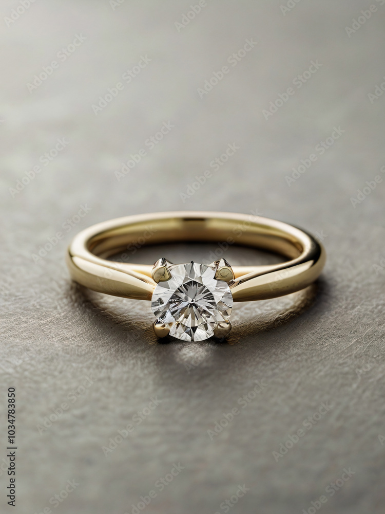 A wedding ring with a sparkling diamond. A wedding ring with a sparkling diamond.