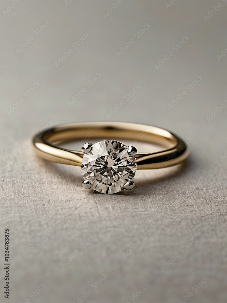 A wedding ring with a sparkling diamond. A wedding ring with a sparkling diamond.