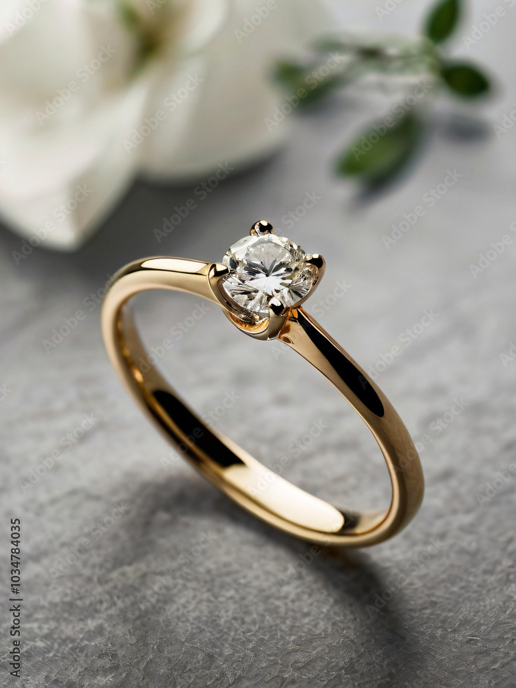 Wedding ring with a diamond that catches the light Wedding ring with a diamond that catches the light