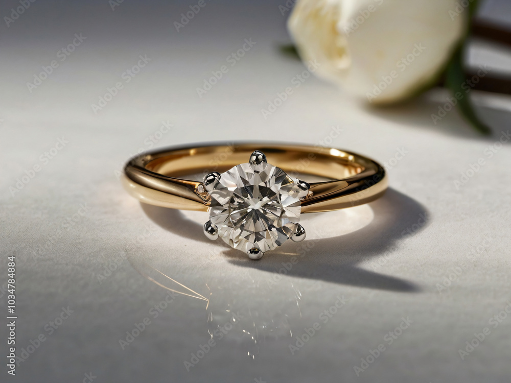 Wedding ring featuring a flawless diamond. Wedding ring featuring a flawless diamond.