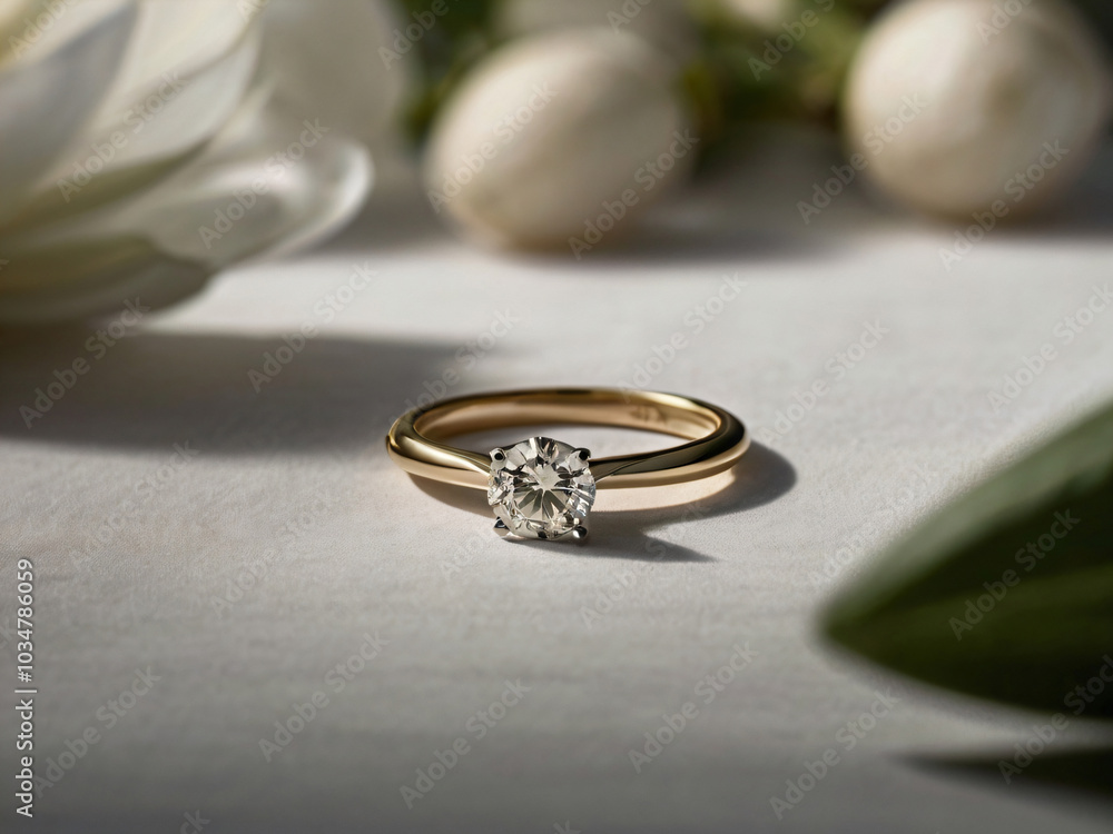 Wedding ring showcasing a stunning diamond. Wedding ring showcasing a stunning diamond.