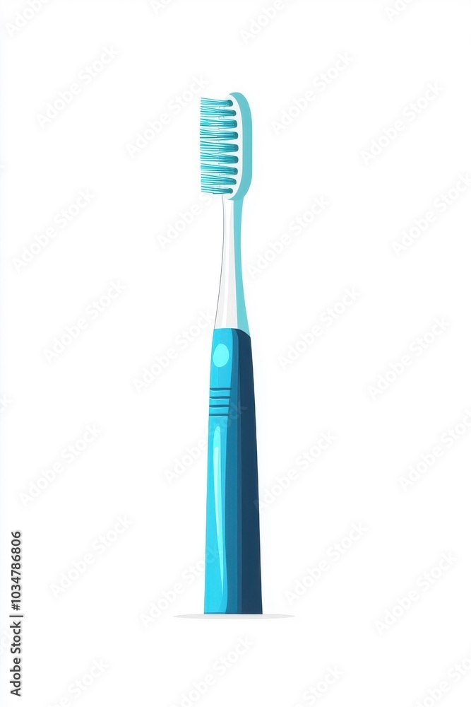 Flat style toothbrush illustration, isolated on white background. Flat style toothbrush illustration, isolated on white background.