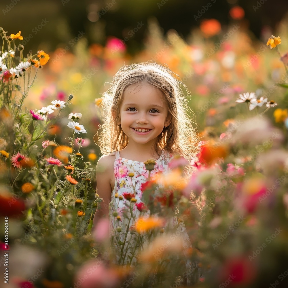 Bright bloom, happy girl Bright bloom, happy girl