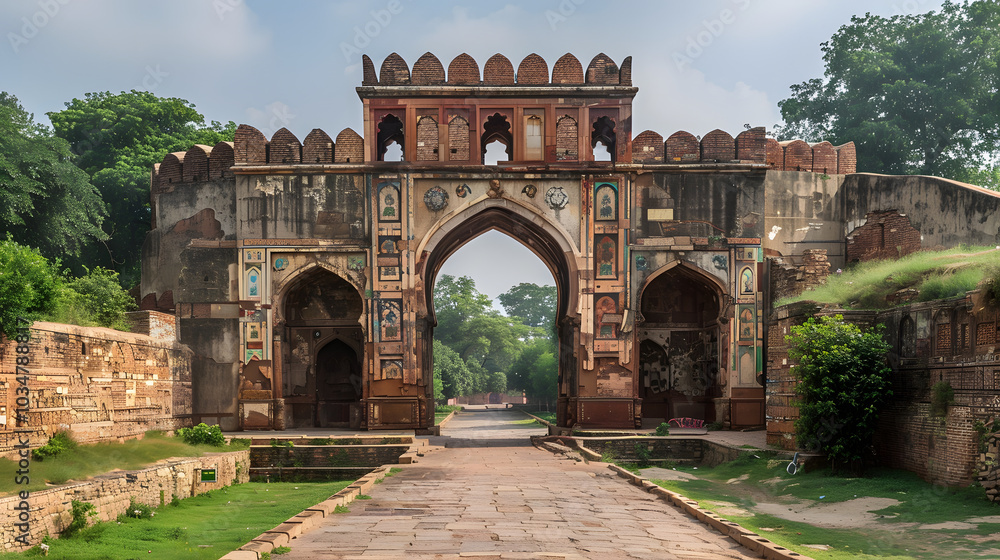 Fototapeta premium Humayuns Gate of Purana Qila Fort