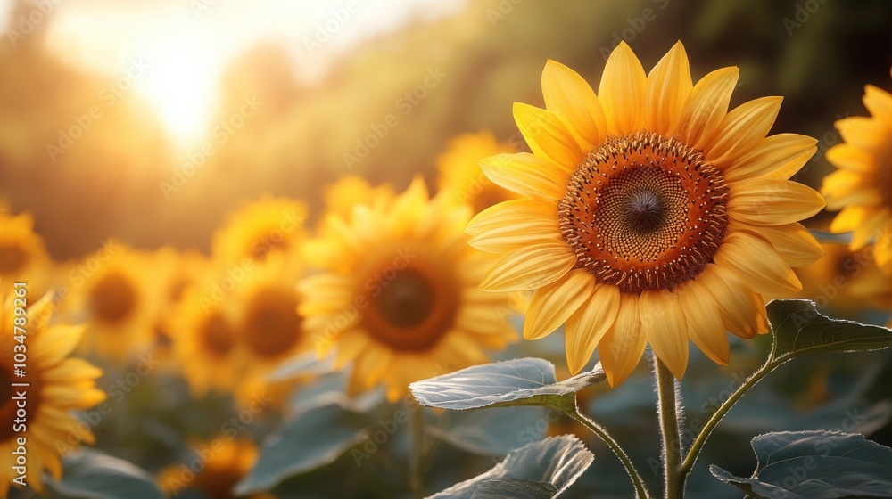 Obraz premium Bright Sunflowers Border on Light Wooden Background for Creative Design Projects, Invitations, and More