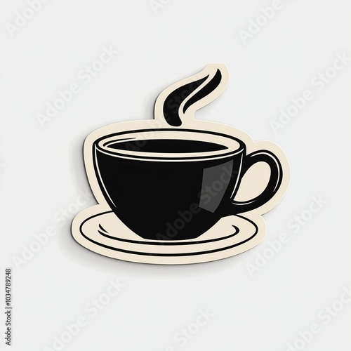 Coffee Cup Illustration - Vintage Style Graphic