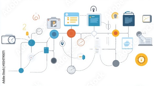 Digital Workflow and Technology Illustration