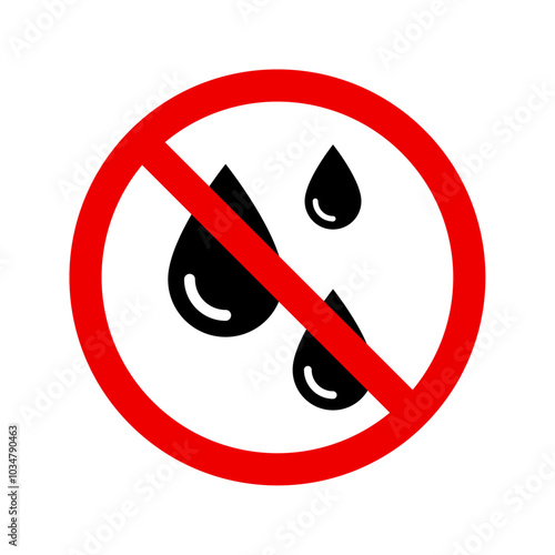 No water resistant sign