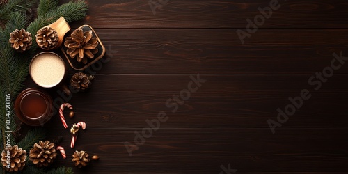 Cozy Winter Arrangement with Pinecones and Candles