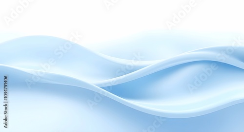 3d rendered abstract light blue fluid waves background