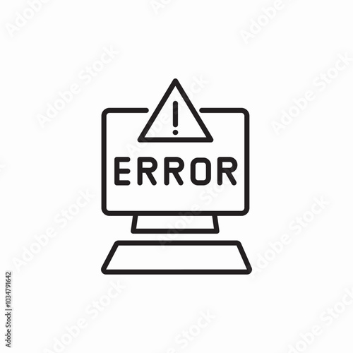 computer error icon sign vector