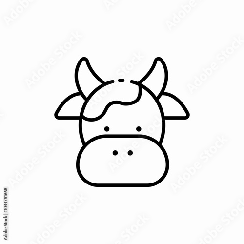 cow farm icon sign vector