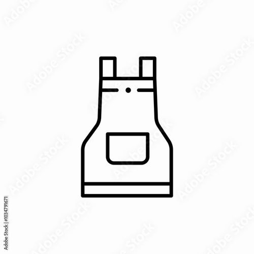 cook apron icon sign vector