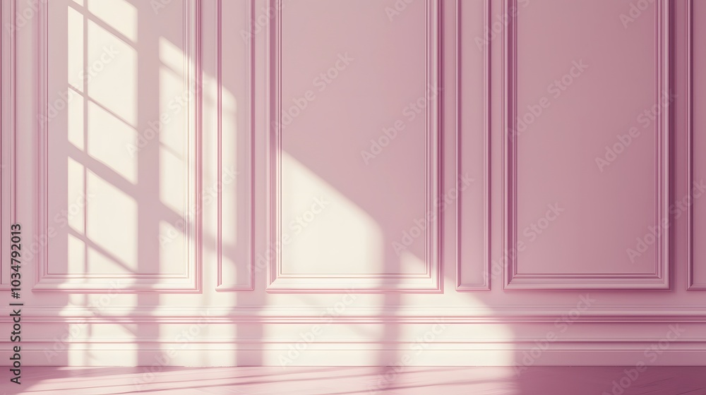 Elegant Pink Wall Paneling Background in Light Elegant Pink Wall Paneling Background in Light