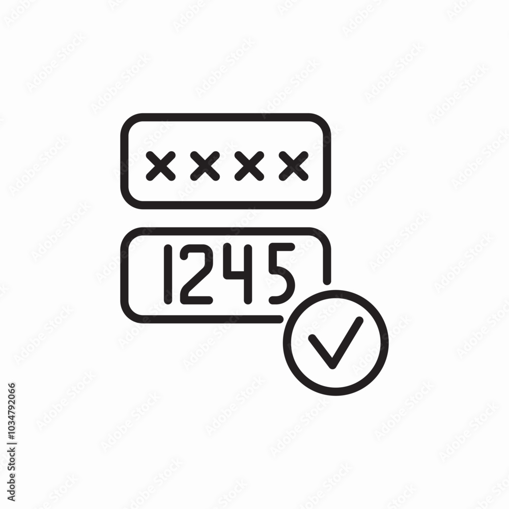 password check mark icon sign vector password check mark icon sign vector
