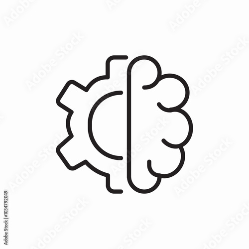 mindset brain settings icon sign vector