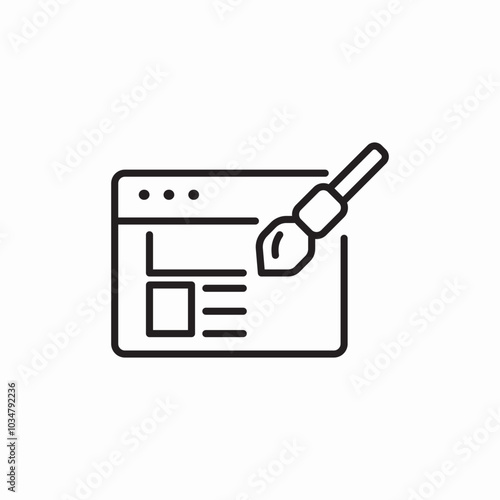 ui ux web design icon sign vector