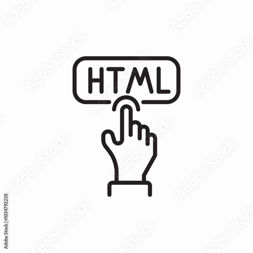 thml click icon sign vector
