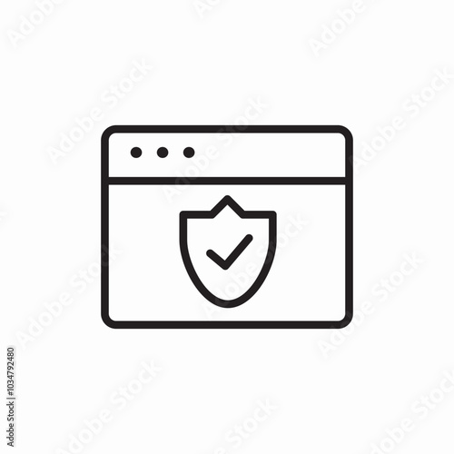 website protection icon sign vector