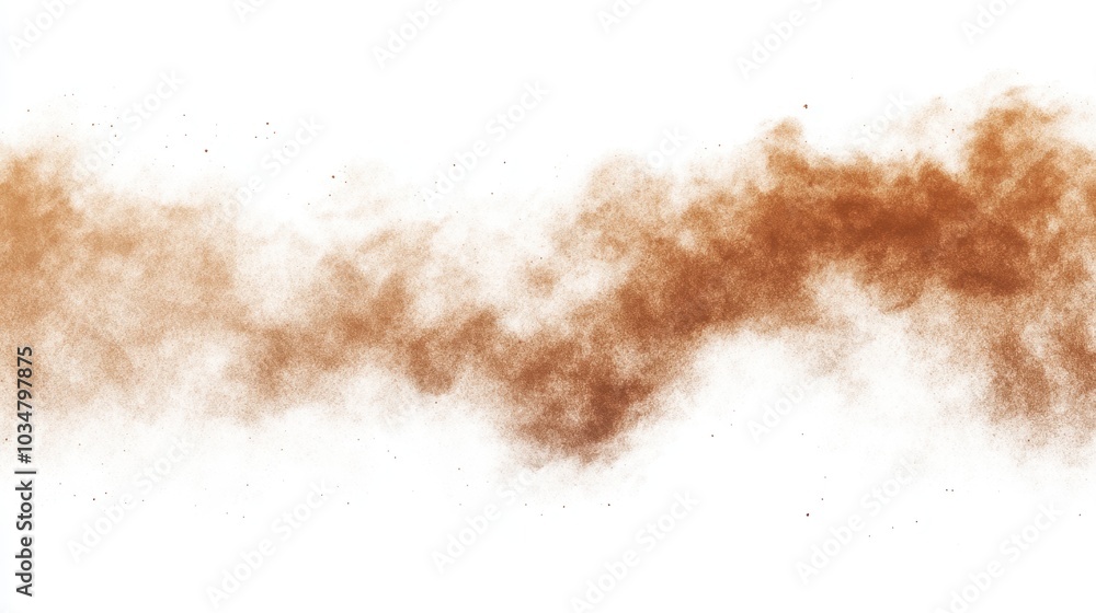 Abstract Brown Smoke on White Background Abstract Brown Smoke on White Background