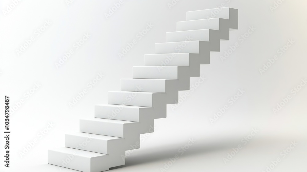 Modern White Staircase in Minimalistic Design Modern White Staircase in Minimalistic Design