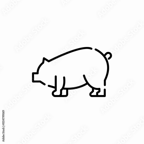 pig animal icon sign vector