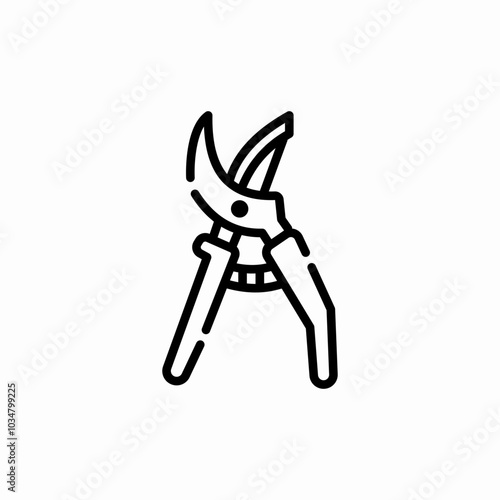 shears bush icon sign vector