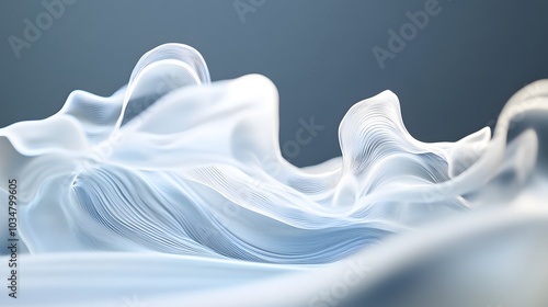 Liquid shapes flowing in abstract form smoothly transitioning in motion creating a stream effect photo