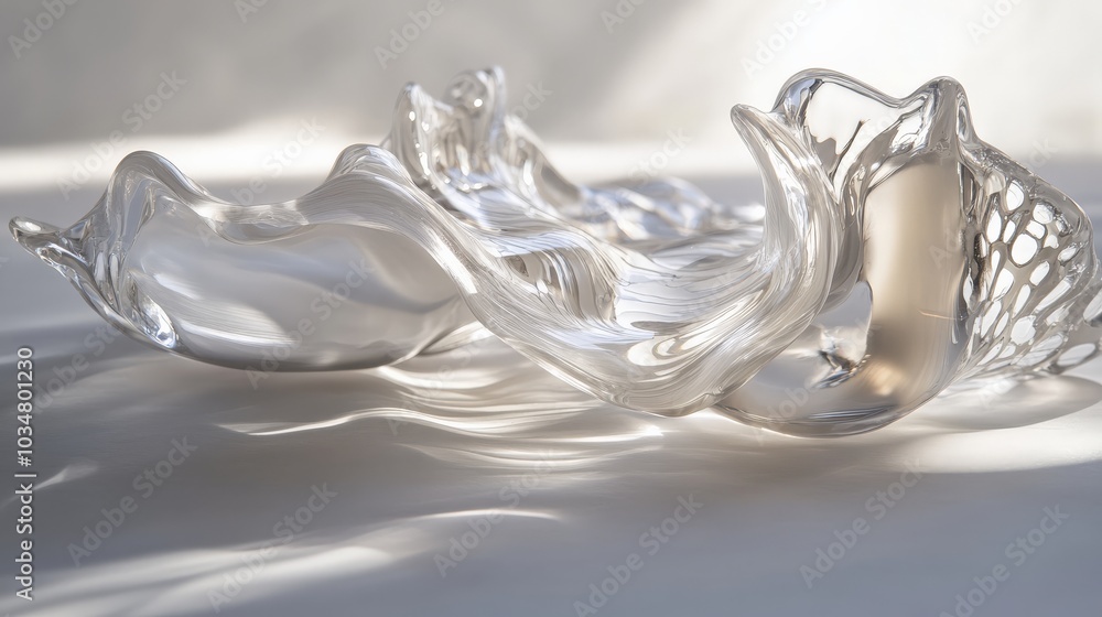 Captivating Glass Sculpture Reflecting Light and Form Captivating Glass Sculpture Reflecting Light and Form