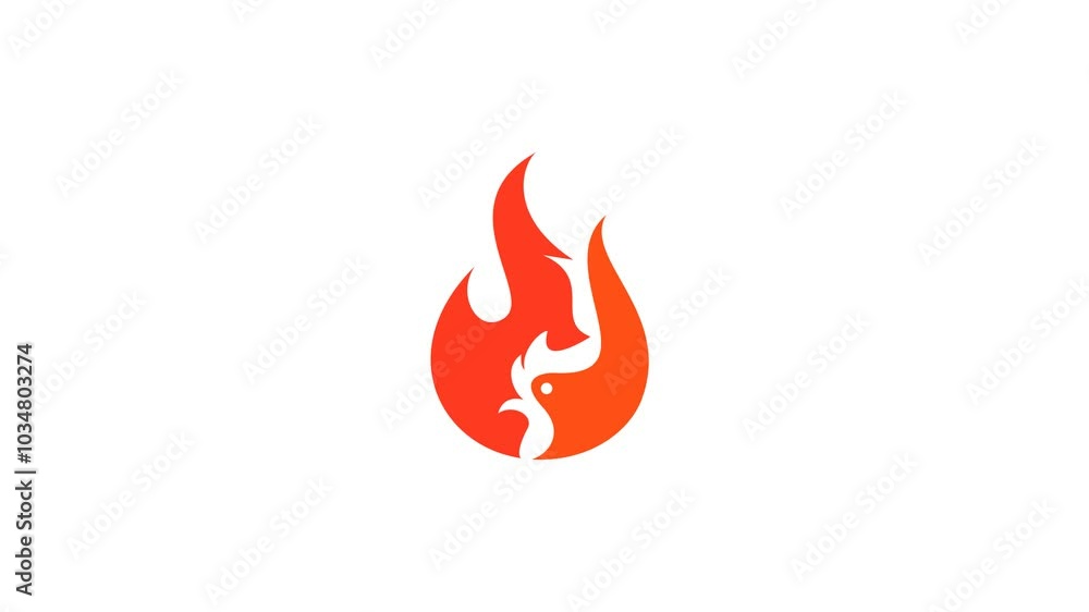 Fire chicken animation Looping animation Fire chicken animation Looping animation