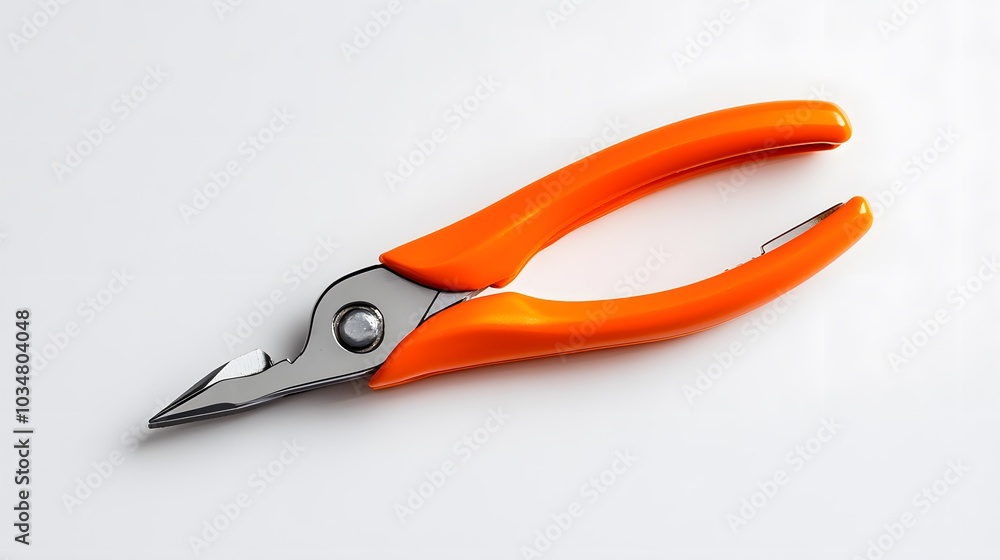 Orange Pliers isolated on white background. Orange Pliers isolated on white background.