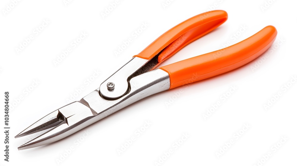 Orange Pliers isolated on white background. Orange Pliers isolated on white background.
