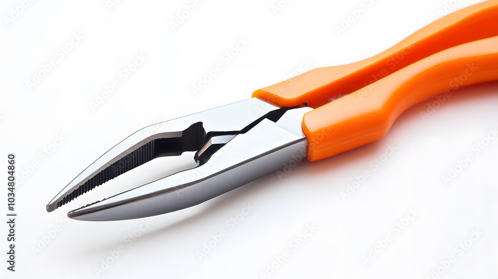 Orange Pliers isolated on white background. Orange Pliers isolated on white background.