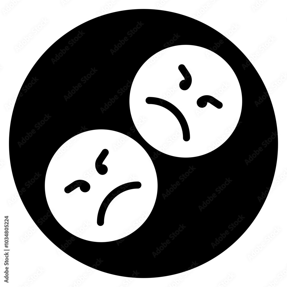 Fototapeta premium angry glyph icon