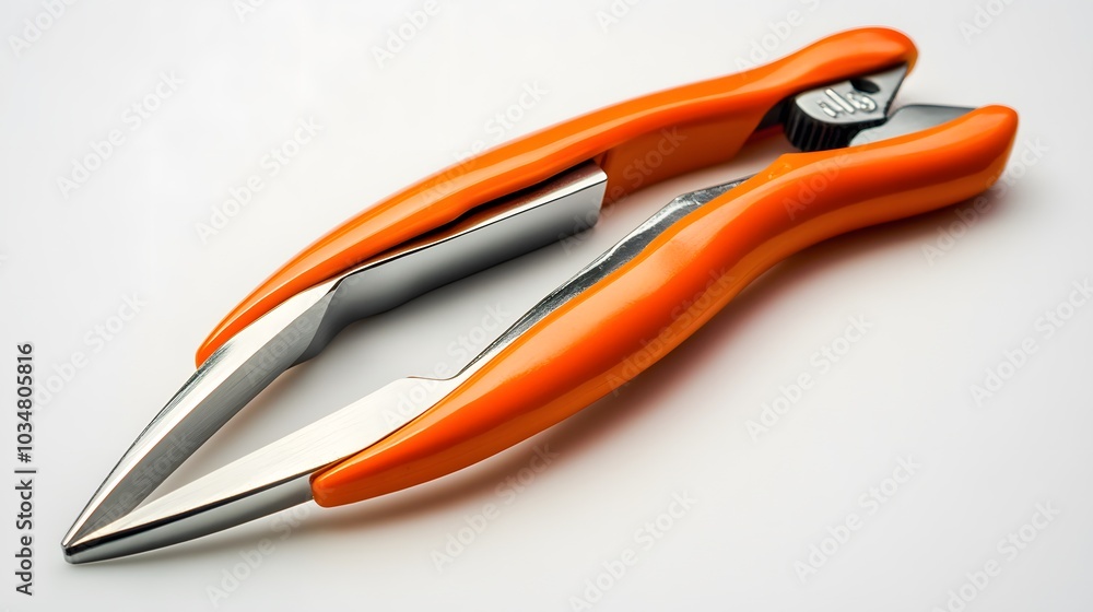 Orange Pliers isolated on white background. Orange Pliers isolated on white background.