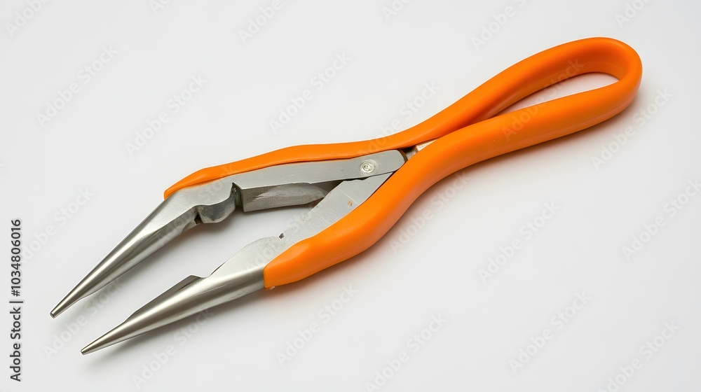 Orange Pliers isolated on white background. Orange Pliers isolated on white background.