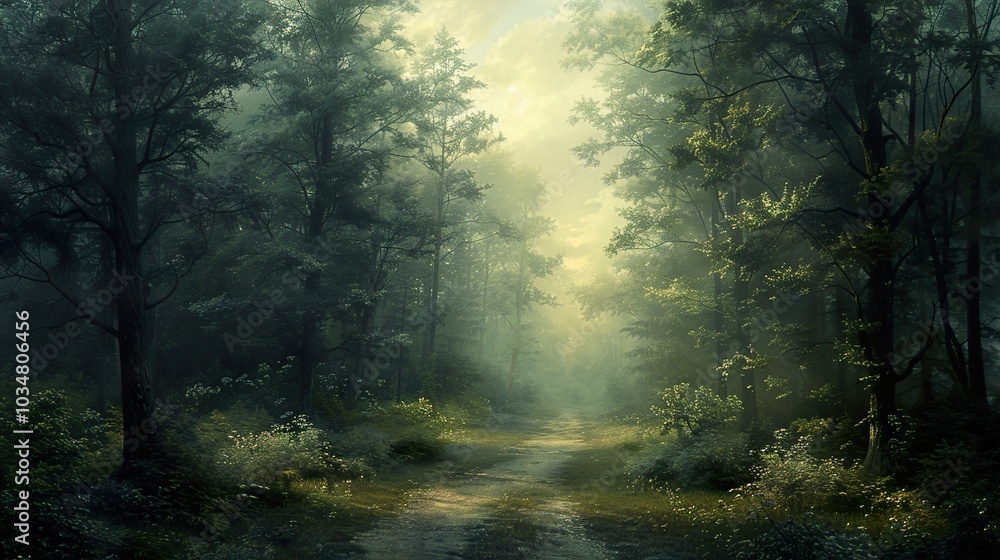 Enchanted Forest Path: A Dreamy Landscape Enchanted Forest Path: A Dreamy Landscape