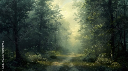 Enchanted Forest Path: A Dreamy Landscape