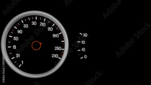 Dashboard odometer gauge vector icon