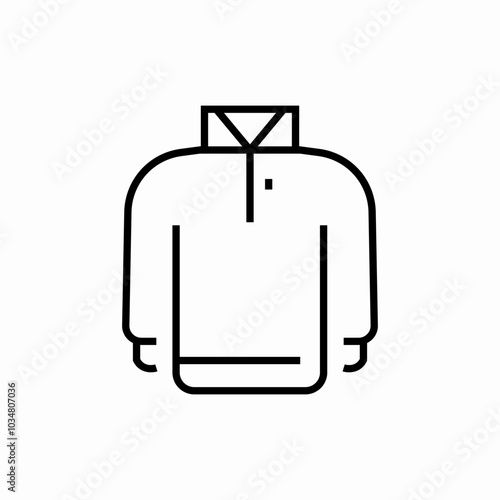 plain hoodie icon sign vector