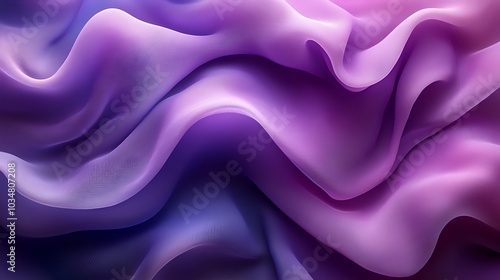 Abstract background with purple and blue gradient fabric waves.